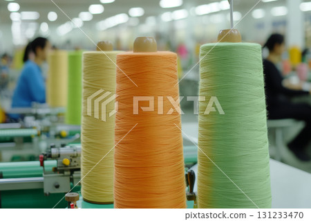 Large bobbins for sewing at a factory in China 131233470