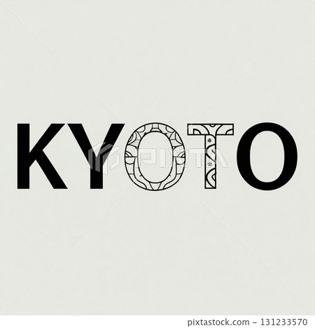 Kyoto [KYOTO Logo] Simple and modern Hokkaido design logo set 131233570