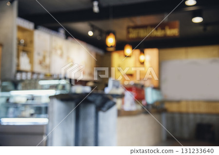 Blurred background shopping mall light bokeh business event in retail store. Blurry abstract background of store grocery. Blur Convention hall center audience present display goods products on shelf. Blurred background shopping mall light bokeh business event in retail store. Blurry abstract background of store grocery. Blur Convention hall center audience present display goods products on shelf. 131233640