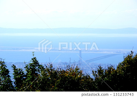 Kansai Airport seen from the top of the mountain Kansai Airport seen from the top of the mountain 131233743