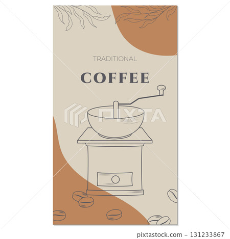 coffee poster retro style 131233867