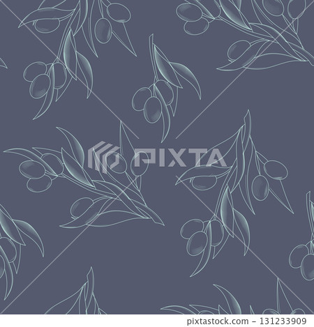 pattern with olives silhouette 131233909
