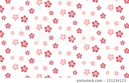 粉紅色壁紙，上面有大小不一的小梅花的粗線條圖案 131234123