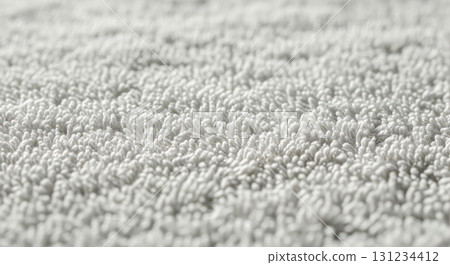 Stack of clean white towels with fresh laundry soft cotton fabric texture for spa hotel or bathroom and hospitality concept 131234412