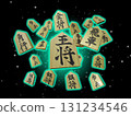 將棋圖（棋子圖/3DCG）黑色背景 131234546