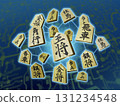 將棋圖（棋子圖/3DCG）黑色背景 131234548