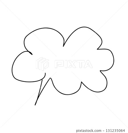 Trendy think bubble in flat style. Cloud line art. vector illustration Trendy think bubble in flat style. Cloud line art. vector illustration 131235064