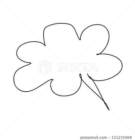 Trendy think bubble in flat style. Cloud line art. vector illustration 131235069