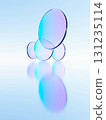 Abstract glass style background circles with strong reflections 3D 131235114