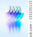 Abstract glass style modern sculpture background 3D 131235115