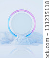 Abstract glass style landscape with mountains background with 3D 131235118