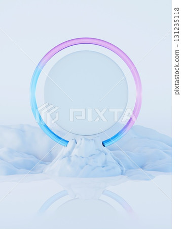 Abstract glass style landscape with mountains background with 3D Abstract glass style landscape with mountains background with 3D 131235118