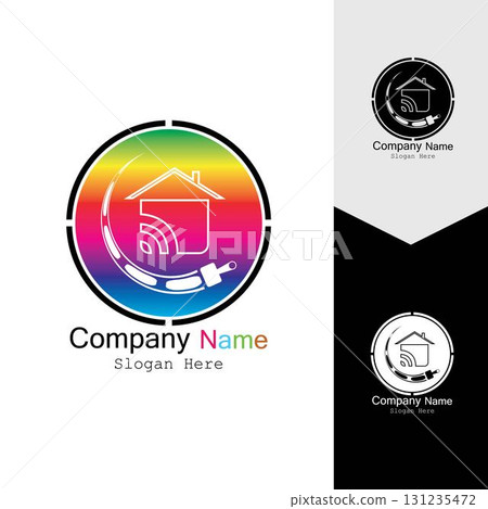 PAINT BUILDING ICON BACKGROUND VECTOR TEMPLATE PAINT BUILDING ICON BACKGROUND VECTOR TEMPLATE 131235472