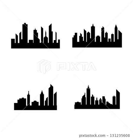 Modern City skyline vector icon background Modern City skyline vector icon background 131235608