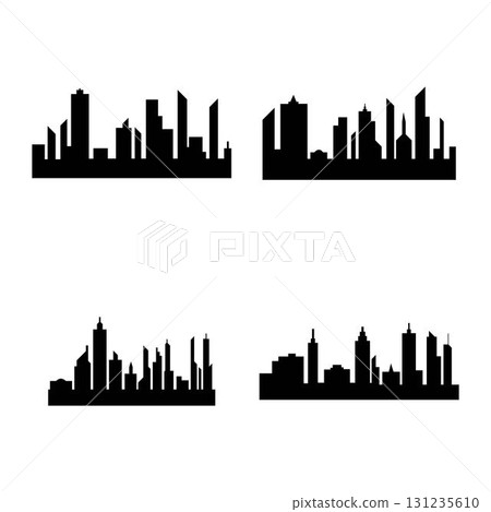 Modern City skyline vector icon background Modern City skyline vector icon background 131235610