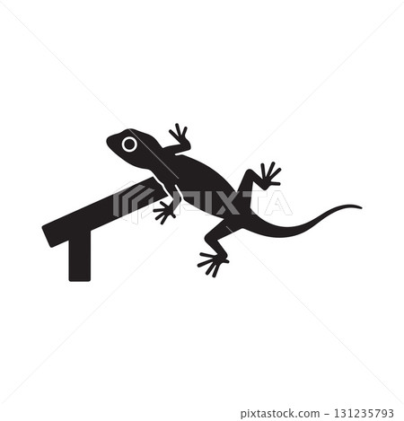 Minimal lizard window design perfect for eco housing projects and villa branding 131235793