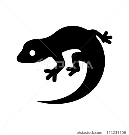 House with gecko tail symbolizing creativity, balance and natural harmony concept 131235806