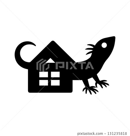 Gecko infinity sign perfect for sustainable housing brands and interior design 131235818