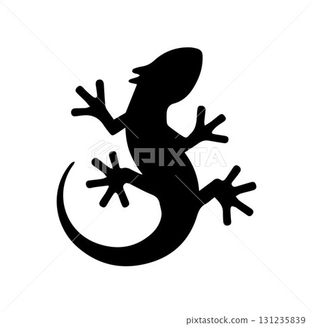 Elegant lizard house icon representing home protection and natural harmony 131235839