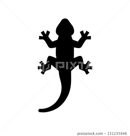 Gecko house emblem representing harmony between home life and nature 131235846