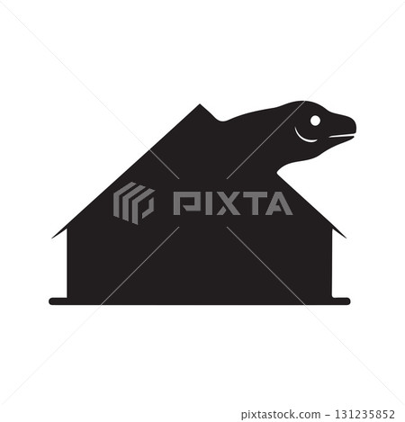 Abstract lizard house design symbolizing harmony, nature and contemporary architecture 131235852