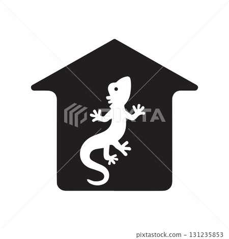Minimal gecko circle icon perfect for eco resorts, home brands and pet services Minimal gecko circle icon perfect for eco resorts, home brands and pet services 131235853
