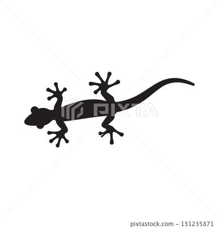 Roof lizard silhouette perfect for tropical house branding and safe home logos 131235871