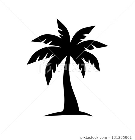 Twin palm vector perfect for beach resorts, summer apparel and tourism campaigns Twin palm vector perfect for beach resorts, summer apparel and tourism campaigns 131235901