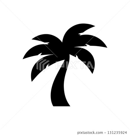 Tropical palm and sea design perfect for coastal resorts and beach destination brand Tropical palm and sea design perfect for coastal resorts and beach destination brand 131235924