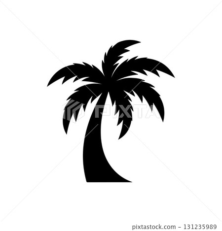 Elegant palm tree icon for tropical brand, nature resort and coastal tourism project Elegant palm tree icon for tropical brand, nature resort and coastal tourism project 131235989