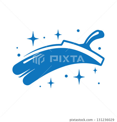 Abstract folded cloth vector logo symbolizing sanitation and professional service Abstract folded cloth vector logo symbolizing sanitation and professional service 131236029