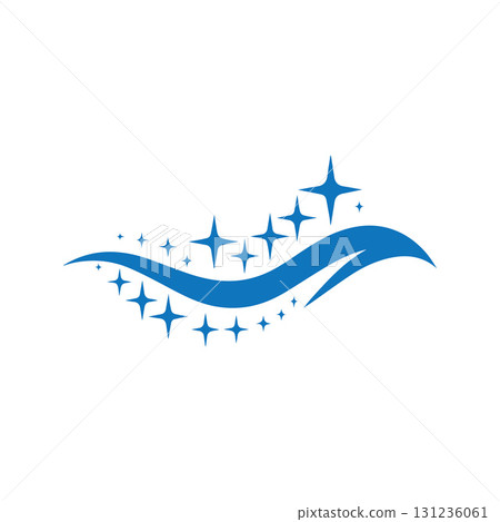 Sleek abstract mop symbol representing janitorial services, hygiene, and freshness 131236061