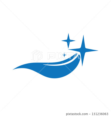 Minimal vector design of cleaning product logo symbolizing freshness and cleanliness 131236063