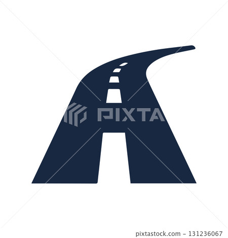 Futuristic abstract highway logo showing innovation, speed, and development 131236067