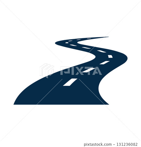 Clean modern highway logo design with creative branding identity style 131236082