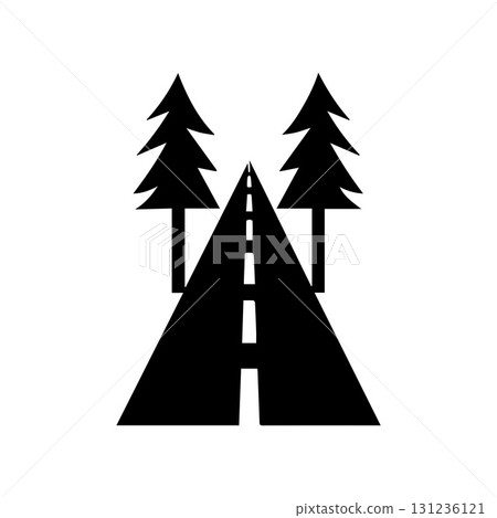 Elegant futuristic curved road logo showing upward direction branding 131236121