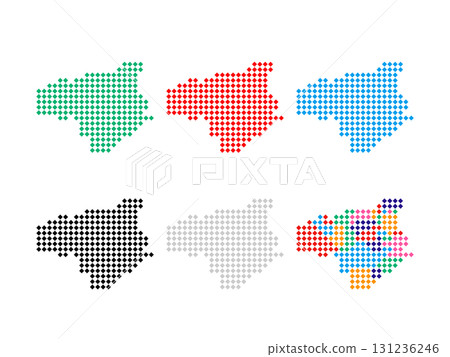 Pixel art map_Tokushima prefecture_Square dot-04 131236246
