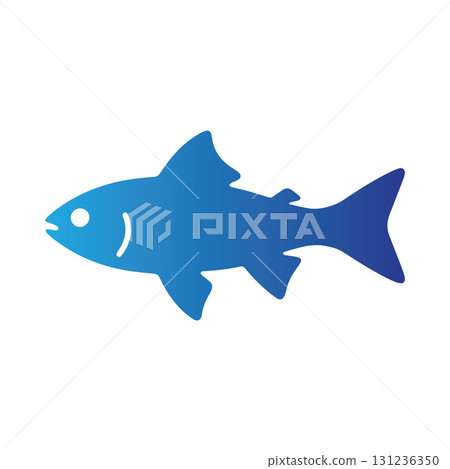 Stylish fish silhouette vector design suitable for eco marine company identity 131236350