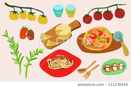 義大利美食插圖集 義大利美食插圖集 131236430