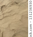 Sand ripple texture top view, Empty rough dry brown sand beach shore background, 131236930