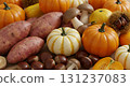Autumn flavors (mushrooms, pumpkin, chestnuts, sweet potatoes) 2 131237083