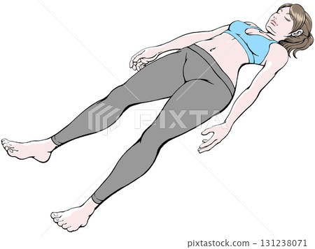 Yoga_Deadman's Pose_Shavasana_Young woman_No shadow, eyes closed 131238071