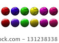 Set of 2 six-color circle designs 131238338