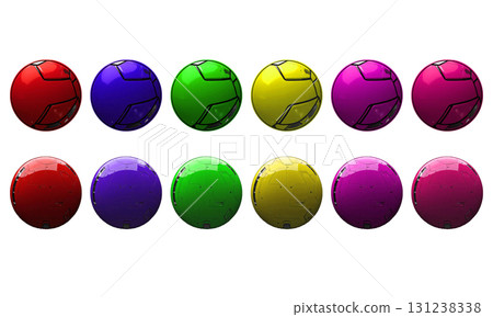 Set of 2 six-color circle designs Set of 2 six-color circle designs 131238338