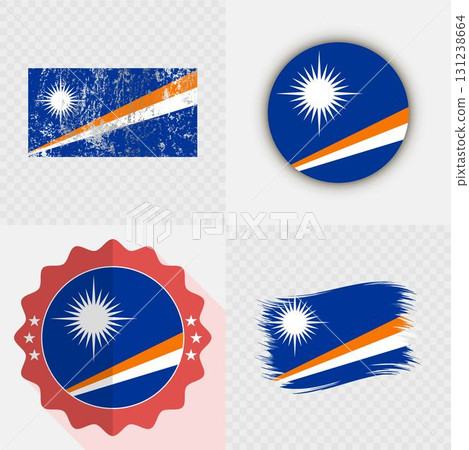 Marshall Islands National Flag Icon Collection. Marshall Islands National Flag Icon Collection. 131238664