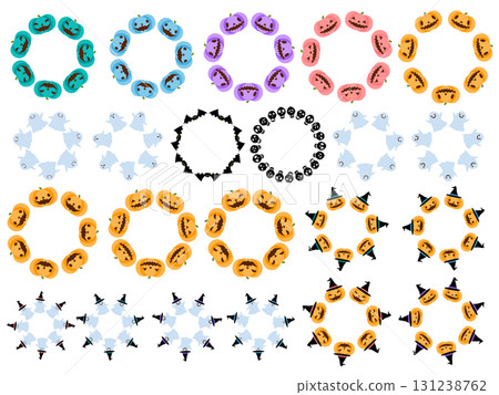 Halloween frame template material (circular icon set) - Event 13 Halloween frame template material (circular icon set) - Event 13 131238762