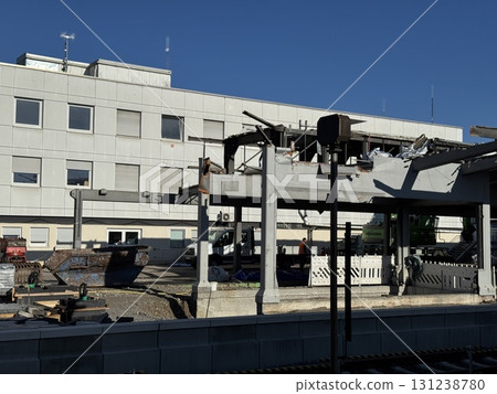 Urban Infrastructure Project with Construction Zone Urban Infrastructure Project with Construction Zone 131238780
