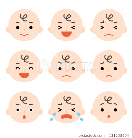 各種表情的嬰兒 各種表情的嬰兒 131238904