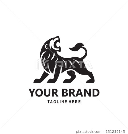 the roaring lion logo is black 131239145