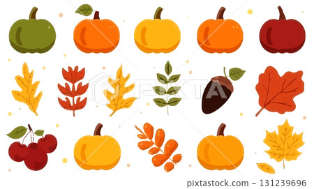 各種秋季材料 131239696